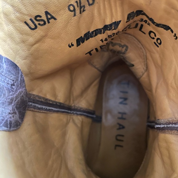 EUC Tin Haul Men's 9.5 D “Money Maker” Leather Western Boots. Worn Couple Times - Picture 11 of 16